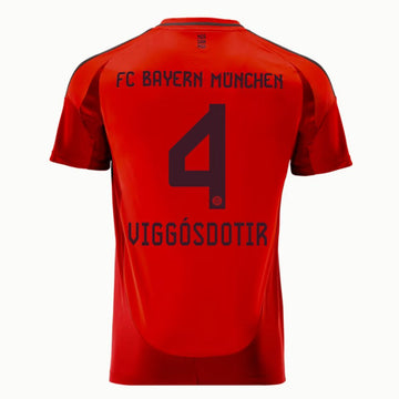Merkt Bayern Munchen Home 24/25 Treyja. OFFICIAL MERKING: VIGGÓSDÓTTIR 4