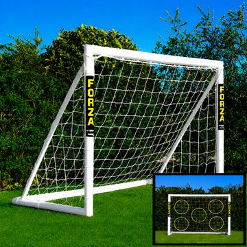 FORZA 1.8 m X 1.2 m PVC Fótboltamark + Skotmark (æfingapakki) — Heimavöllurinn