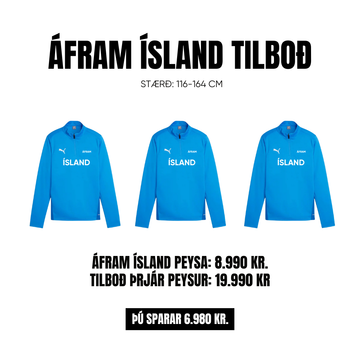 ÁFRAM ÍSLAND TILBOÐ 3X PEYSUR