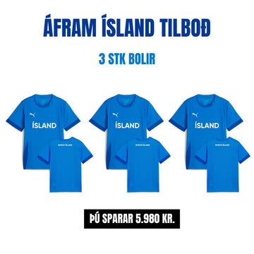 ÁFRAM ÍSLAND - TILBOÐ 3X BOLIR