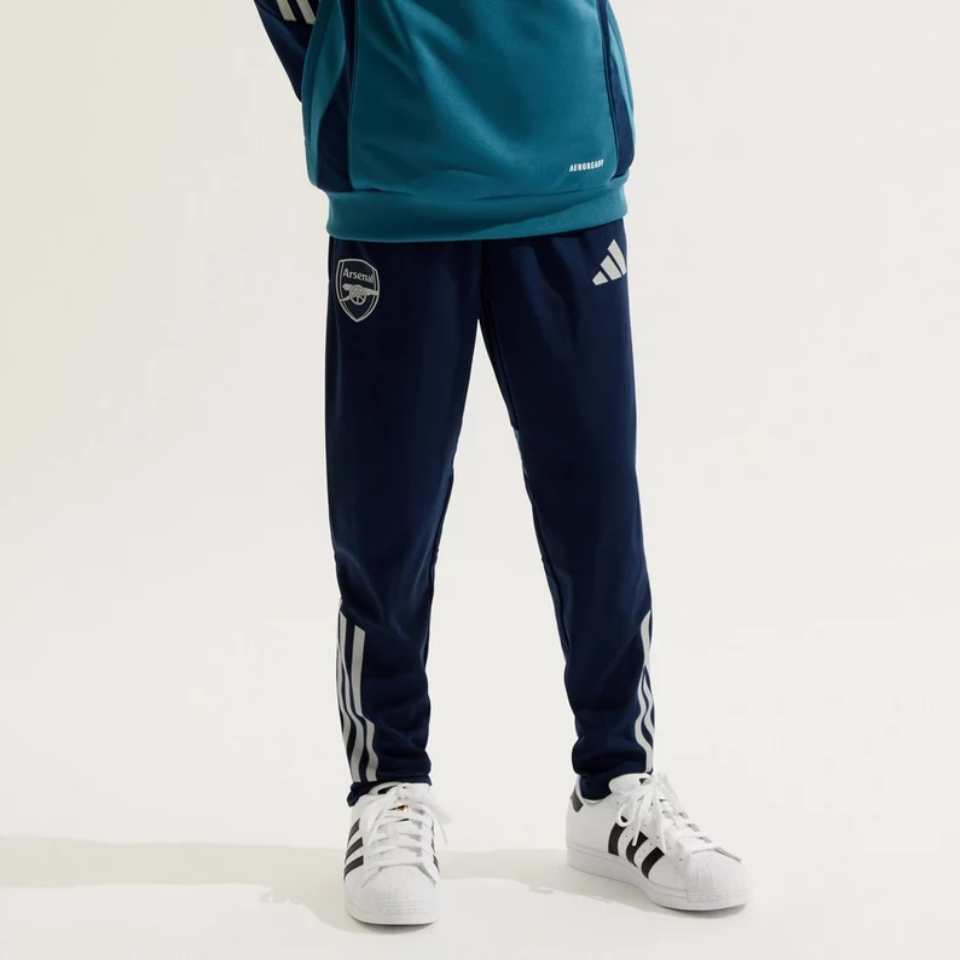 Arsenal Adidas Æfingabuxur Dökkbláar Barna