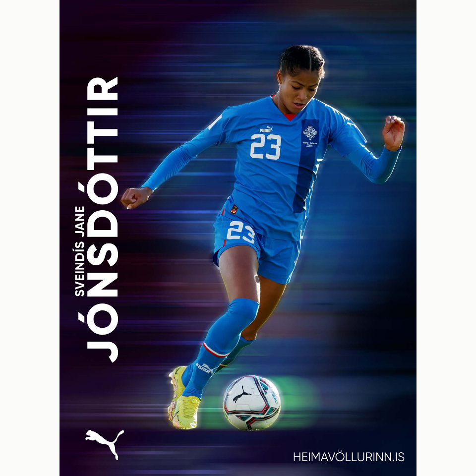 Plakat Sveindís Jane Jónsdóttir Íslenska Landsliðið