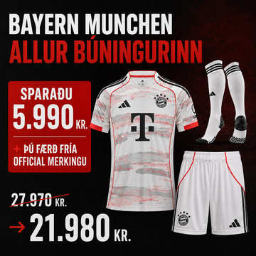 Bayern Munchen Away Barnastærð - Treyja, stuttbuxur og sokkar