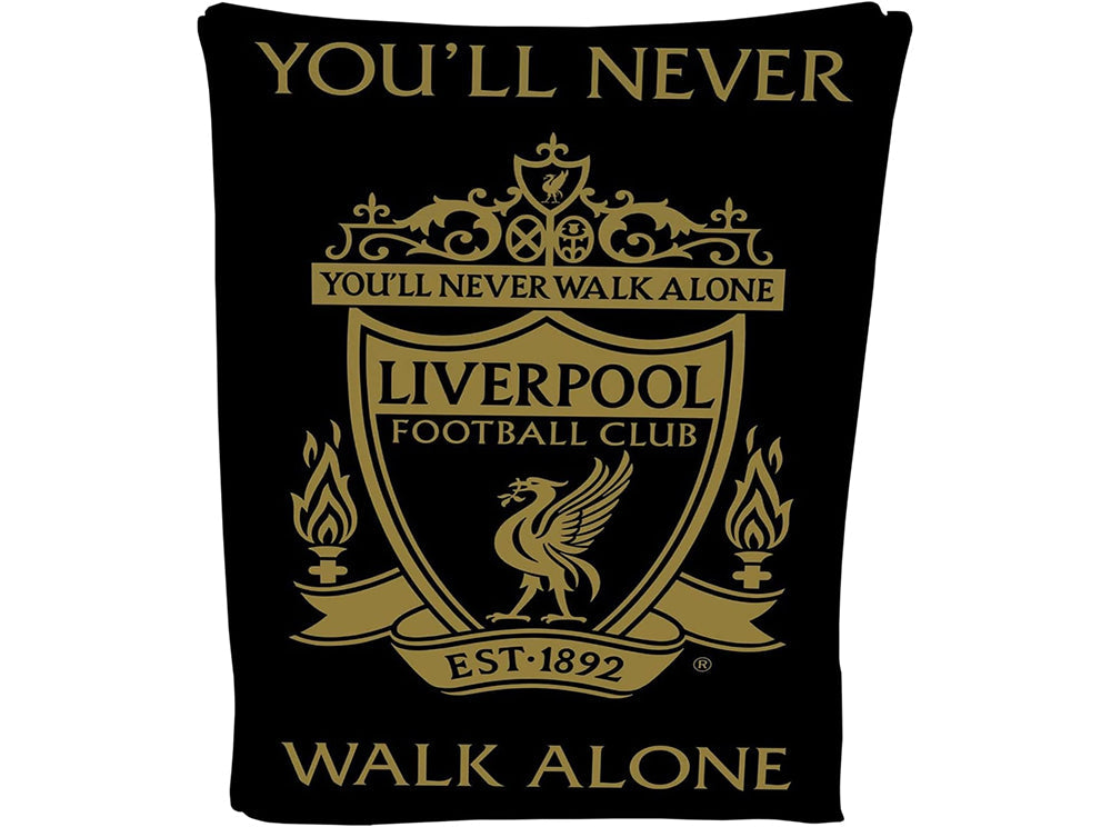 Liverpool Flísteppi svart/gull — Heimavöllurinn